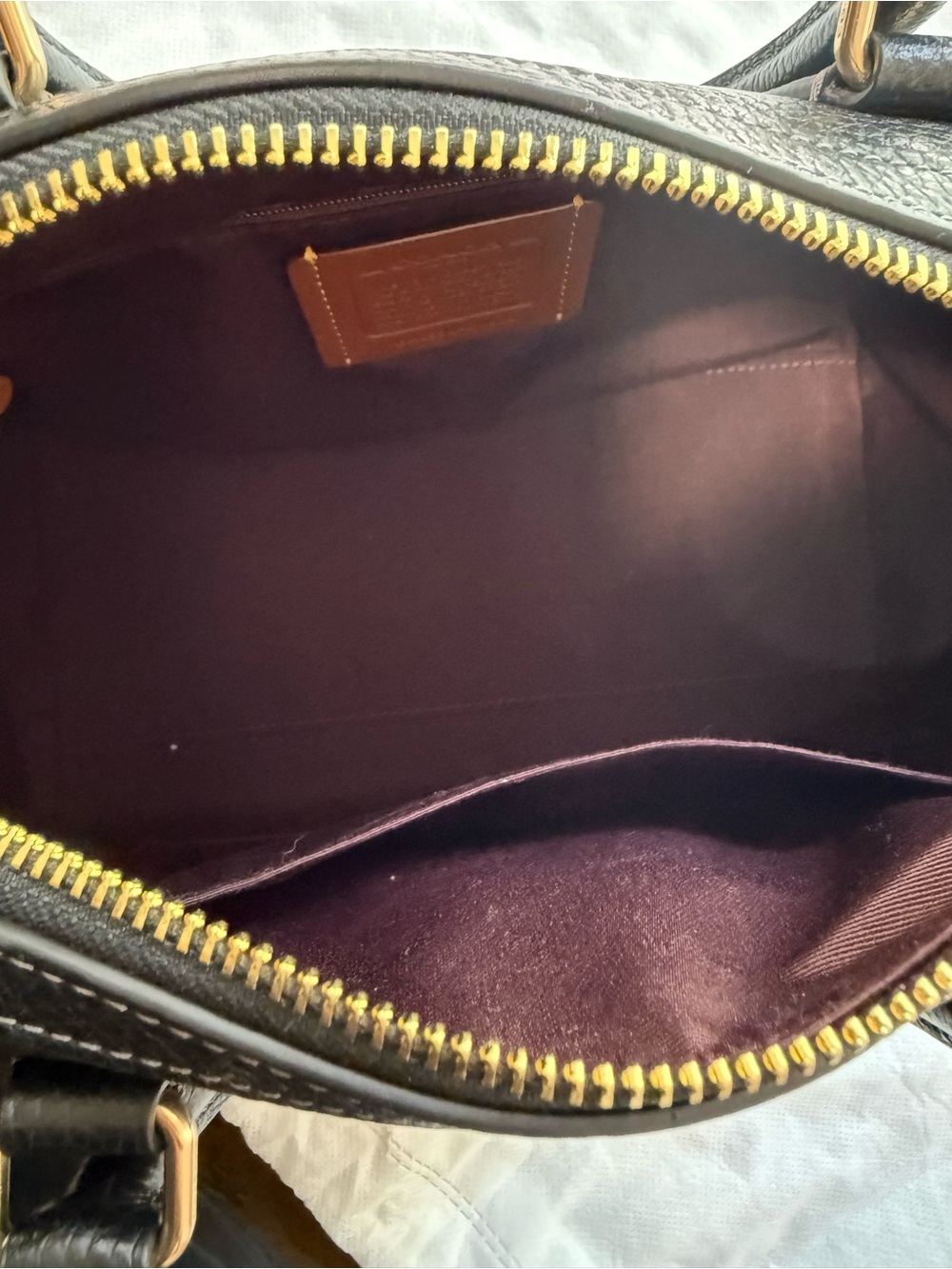 Coach Black Pebbled Leather Medium Rowan - Picture 6 of 9
